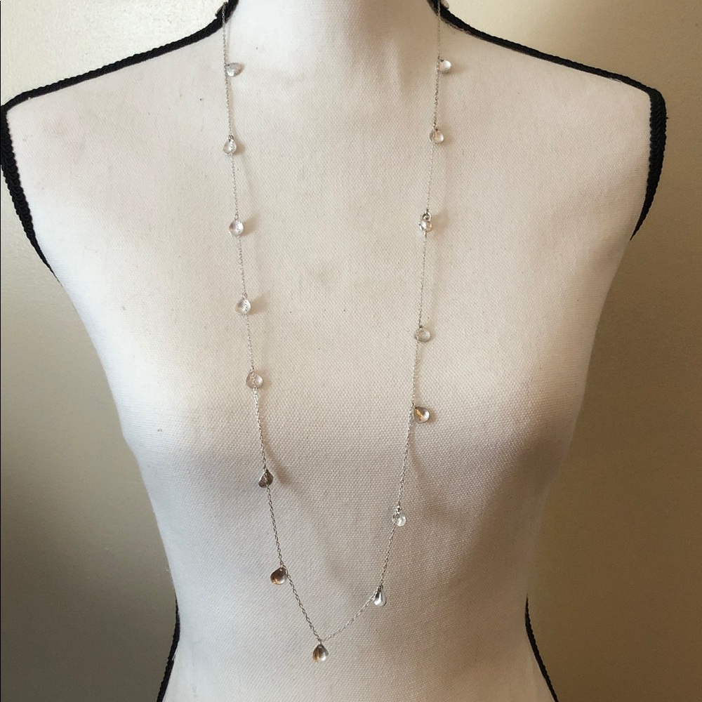 Stella & Dot Silver Necklace with Seashell Accents